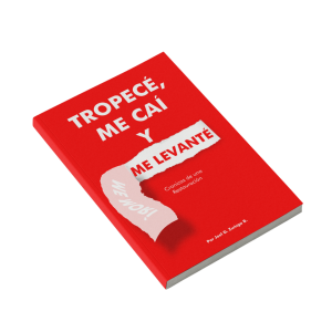Portada de libro cristiano, tropece, cai y me levante por el pastor Joel Zuñiga de Panama